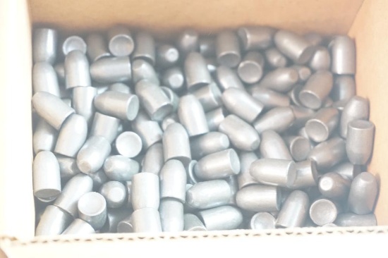 One box of Precision Bullets, 0.401 170 gr LRNFP. Count 500. Coated