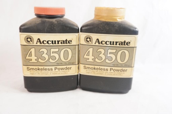 Two partial bottles of Accurate 4350. Both approx 1/2 full. Will not ship, pick-up only.