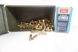 One small green plastic ammo box with one box of CCI Stinger 37 gr HP count 50, and approx 100 loose