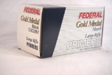 One box of Federal Gold Medal Large rifle primers. Count 1000.