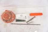 Small circular socket set and misc drill bits