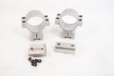 Custom made aluminum set of rifle scope rings.