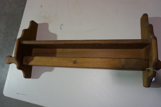 Wood hanging blanket rack