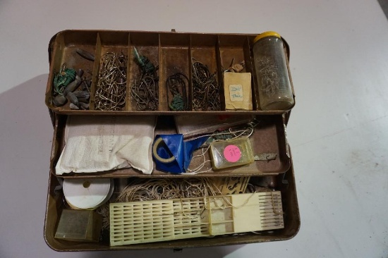 Metal tackle box with tackle
