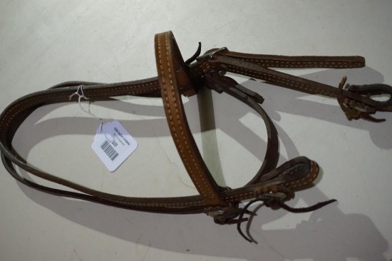 One leather bridle. Used.