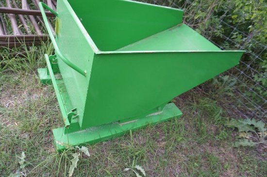 Steel dumping hopper for mini skid steer