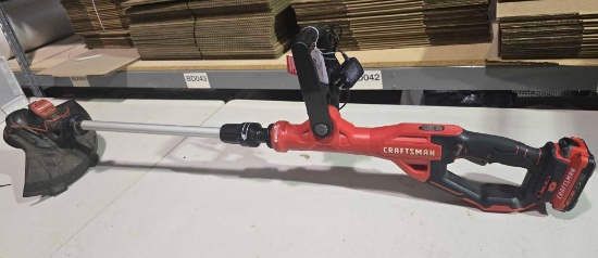 Craftsman 20 volt battery edge trimmer. With one battery and charger. Used, in good condition.