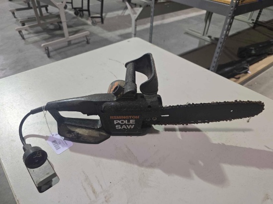 One Remington electric pole chain saw. Used.