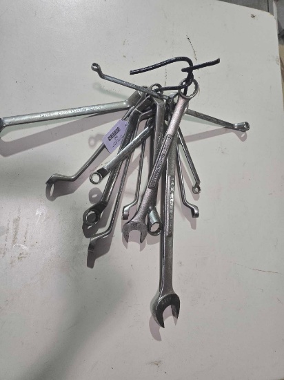 Twelve assorted Craftsman wrenches. Used.