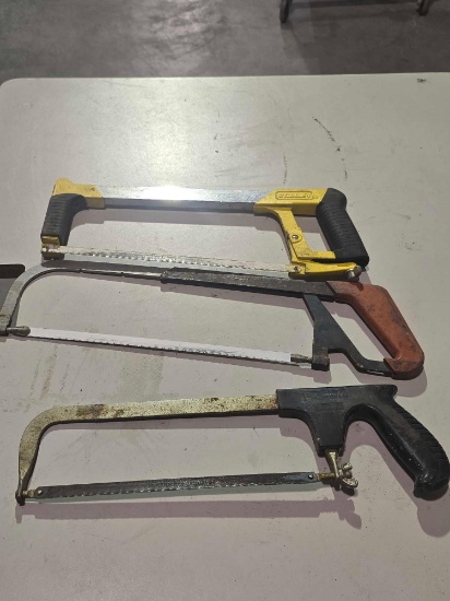 Three hacksaws. Used.
