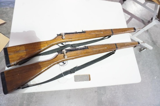Two wood toy rifles