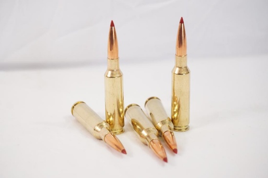 Two boxes of 6.5 Creedmoor ammo, one Hornady 143gr and one Nosler 140 gr, 40 count total