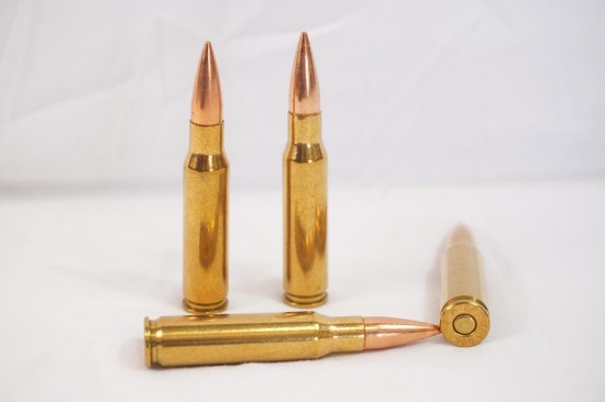 Three boxes of PMC Bronze 308 Winchester ammo, 147gr, 60 count total
