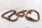 Three leather rifle slings with swivels