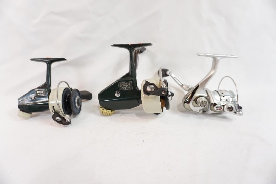 Three spinning reels, one Zebco 4 Cardinal , one Zebco 3 Cardinal and one Abu Garcia Cardinal 100U