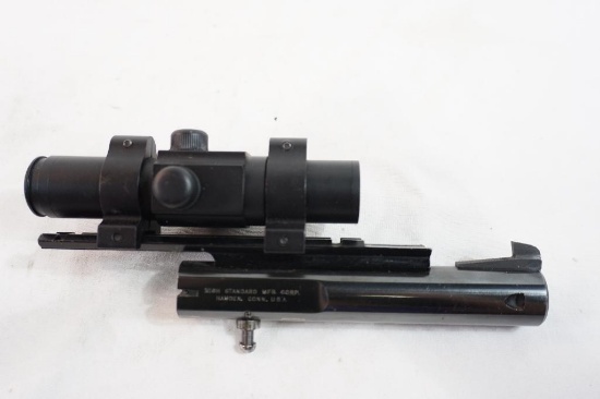 High Standard 22 LR 5.5" barrel with Ultra dot scope attached