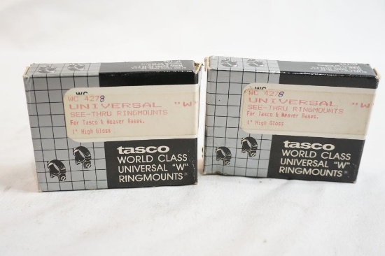 Two sets of Tasco universal scope rings 1" high gloss , new in box