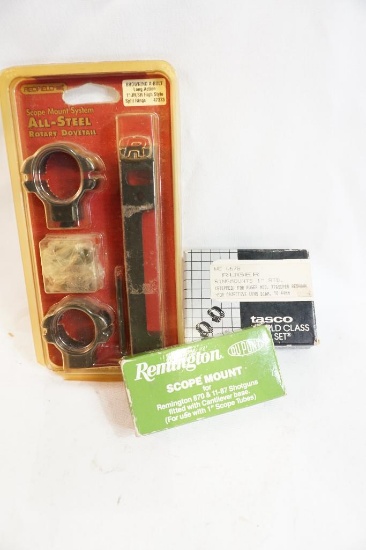 Three sets of scope rings new in pkg