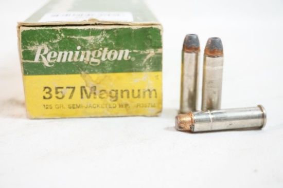 One box of Remington 357 Magnum 125 gr, 50 count