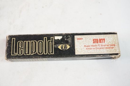 Leupold one pc scope mount for Ruger Model 77 short or long action, new in pkg