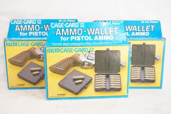 Three Case guard ammo wallets for .44 Mag