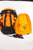 Two hunter orange backpacks, one Fieldline ande one Ingear and 10 Blackhawk 1