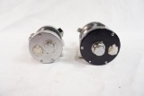 Two Abu Garcia Ambassadeur baitcasting reels, one is a 2500C