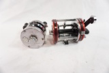 Two Abu Garcia Ambassadeur baitcasting reels, one is a 5500C and one 7000