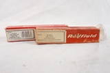 Two Redfield one piece scope bases fits Remington 700.721, 725 long actions and Weatherby Mark V.