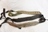 Three rifle slings with padded shoulder