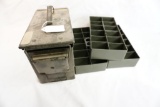 Green metal ammo box.