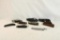 Ten folding pocket knives