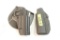 One Blackhawk right handed paddle holster with trigger release, and one pole craft belt clip