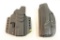 Two right handed holsters One belt, one belt clip inside.