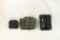 Molded plastic holster, one nylon dual mag carrier and one leather dual mag holder for .45 govt