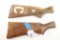 Two wood buttstocks, one for Ithaca Model 37