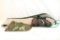 Rifle bag, unpadded pistol case and a padded small pistol case