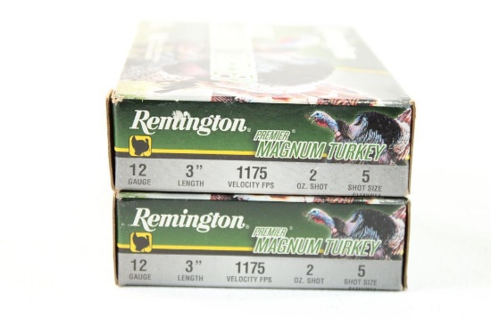 Two boxes of Remington 3" Mag Turkey #5 shot. Count 10.