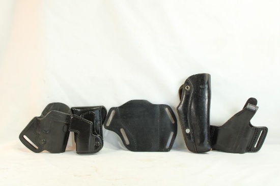 Five leather holsters
