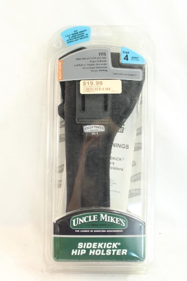 New in pkg Uncle Mike's Sidekick holster size 4, fits 7-8.5" revolvers