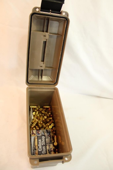 One brown plastic ammo box of 45 ACP FMJ RN. Count 200.