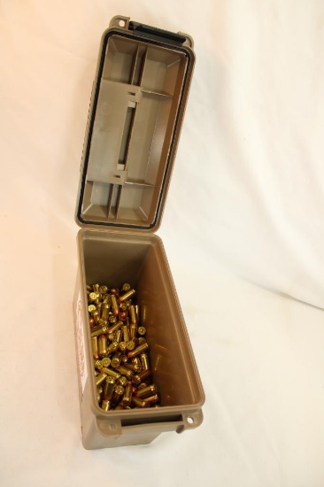One brown plastic ammo box of 45 ACP FMJ RN. Count 200.