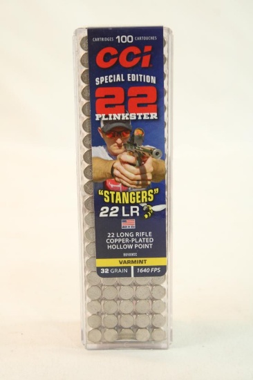 One box of CCI 22LR Plinkster 32 gr HP. Count 100.