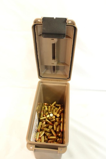 One plastic ammo box of 45 ACP FMJ. Count 200.