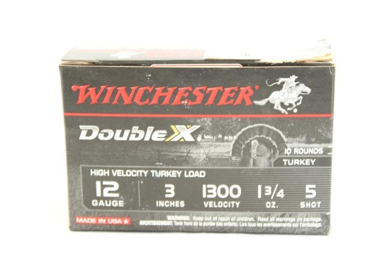 One box of Winchester 12 ga Double X #5 shot. Count 10.