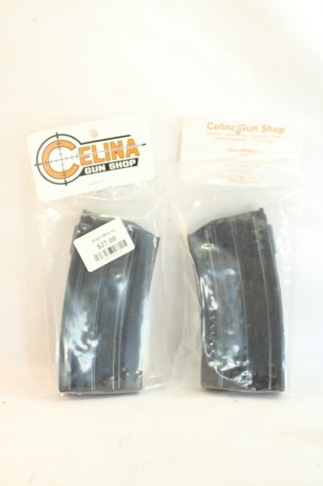 Two Ruger Mini 14 10 round magazines. In packages.