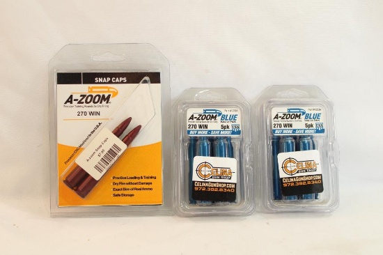 Three packages of 270 Win snap-caps.