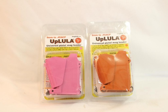 Two UpLula universal pistol mag loaders. In packages.