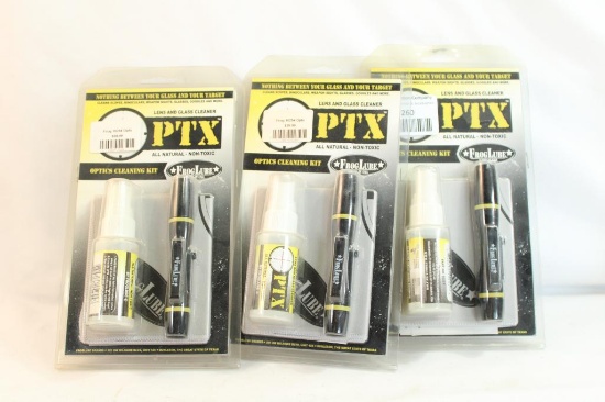 Two PTX lens and glass cleaner. In packages.