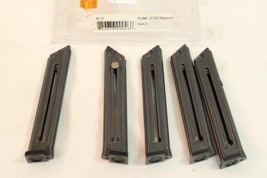 Five Mark II 10 round magazines, in package.